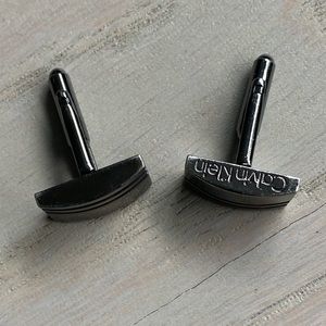 Calvin Klein Silver Cuff Links Elegant Accessories
